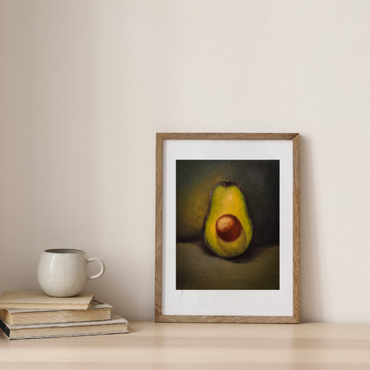 Avocado Art Print | Kitchen Wall Art | Foodie Fine Art Decor