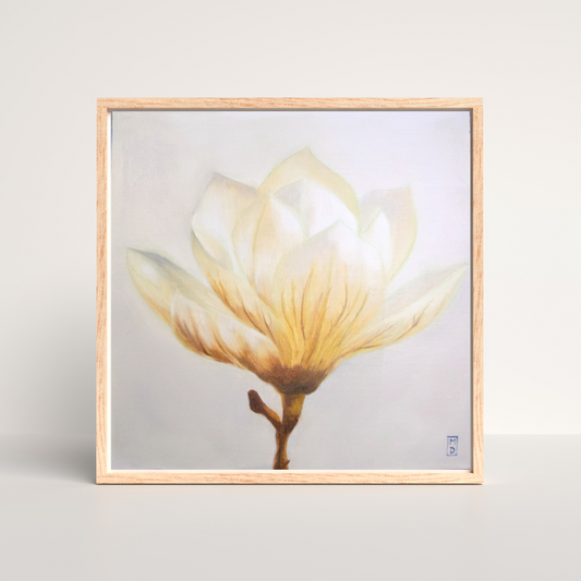 Magnolia Flower ORIGINAL Oil Painting | Botanical Wall Art | Floral Fine Art Decor